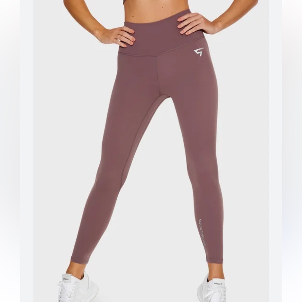 GYMSHARK dusty mauve leggings Sleek Stretchy Design sz medium